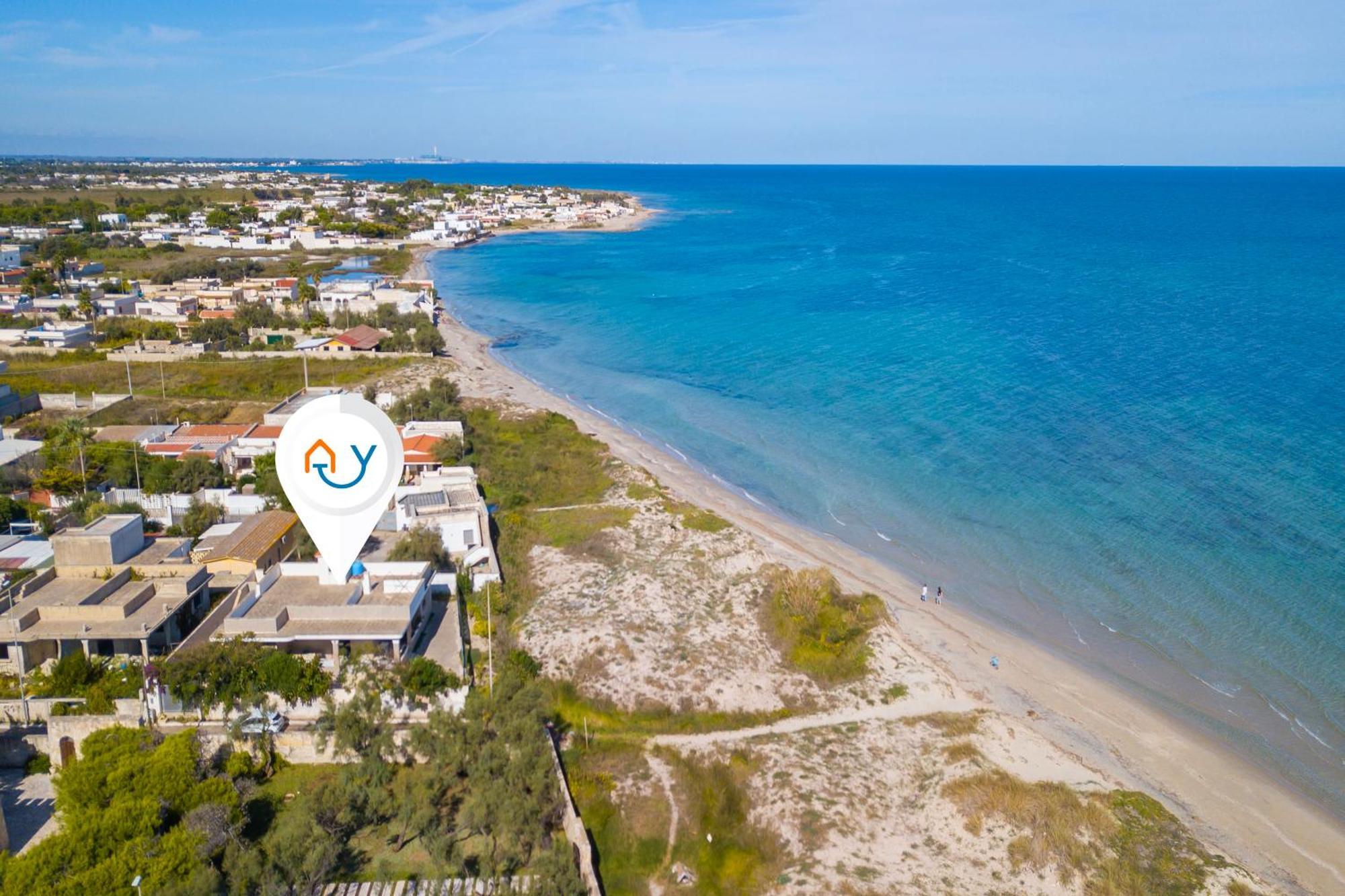 Villa Dei Fanti On The Sandy Beach - Happy Rentals Λέτσε Εξωτερικό φωτογραφία